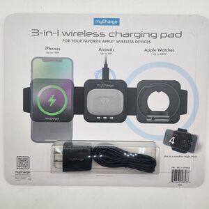 myCharge 3‑in‑1 Folding Wireless Charging Pad iPhone Apple Watch AirPods Sealed